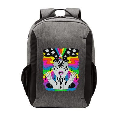 Colorful Psychedelic Girl Trippy Abstract Third Eye Vision Vector Backpack