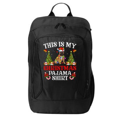 Christmas Pajama Gift Lighting Santa French Bulldog Xmas Gift City Backpack