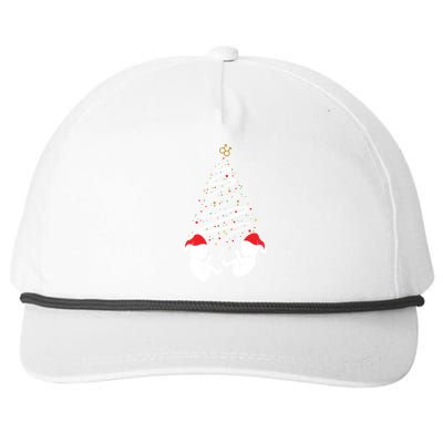 Christmas Pregnancy Gift Expecting Twin Xmas Tree Gift Snapback Five-Panel Rope Hat