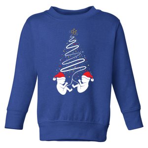 Christmas Pregnancy Gift Expecting Twin Xmas Tree Gift Toddler Sweatshirt