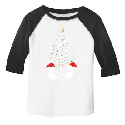 Christmas Pregnancy Gift Expecting Twin Xmas Tree Gift Toddler Fine Jersey T-Shirt