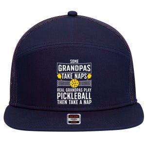 Cool Pickleball Grandpa Paddle Sport Pickleball Player 7 Panel Mesh Trucker Snapback Hat