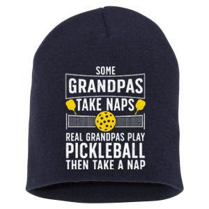 Cool Pickleball Grandpa Paddle Sport Pickleball Player Short Acrylic Beanie