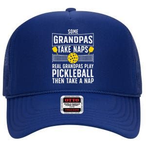 Cool Pickleball Grandpa Paddle Sport Pickleball Player High Crown Mesh Back Trucker Hat