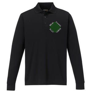 Chess Player Gift Real Gamers Play Chess Performance Long Sleeve Polo