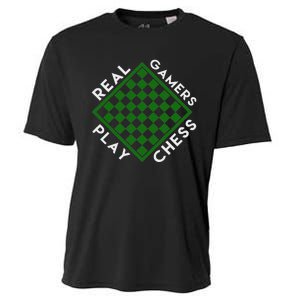 Chess Player Gift Real Gamers Play Chess Cooling Performance Crew T-Shirt