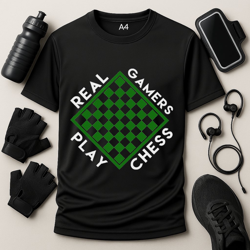 Chess Player Gift Real Gamers Play Chess Performance Shirt