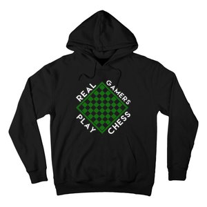 Chess Player Gift Real Gamers Play Chess Hoodie