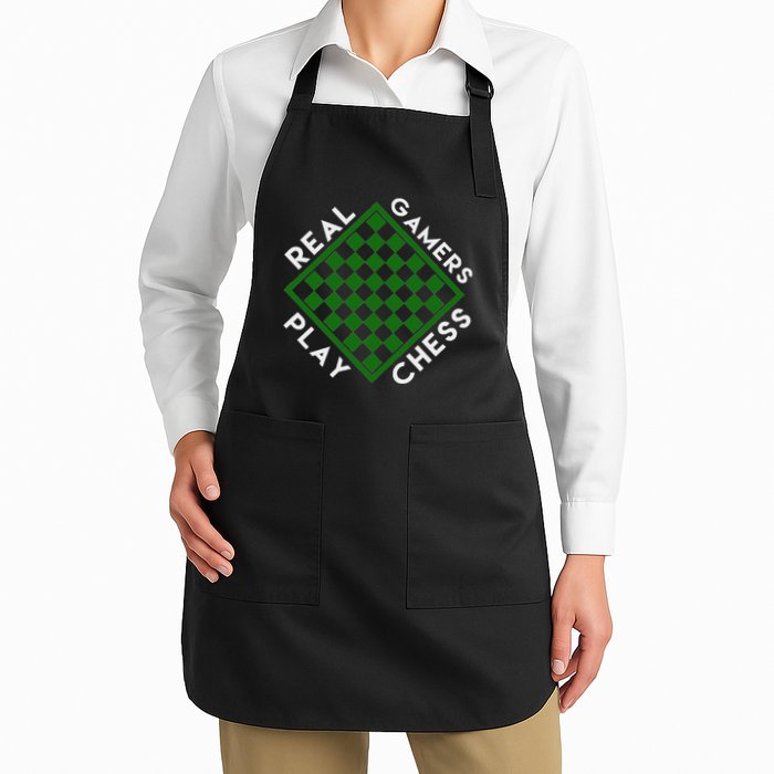 Chess Player Gift Real Gamers Play Chess Apron