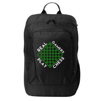 Chess Player Gift Real Gamers Play Chess City Backpack