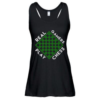 Chess Player Gift Real Gamers Play Chess Ladies Essential Flowy Tank