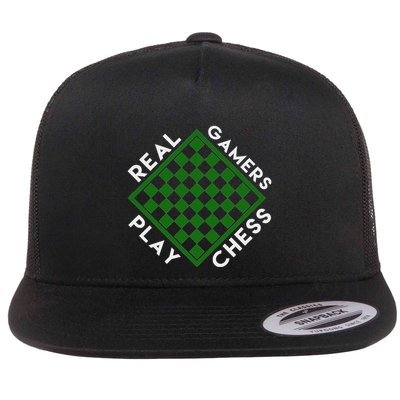 Chess Player Gift Real Gamers Play Chess Flatbill Hat