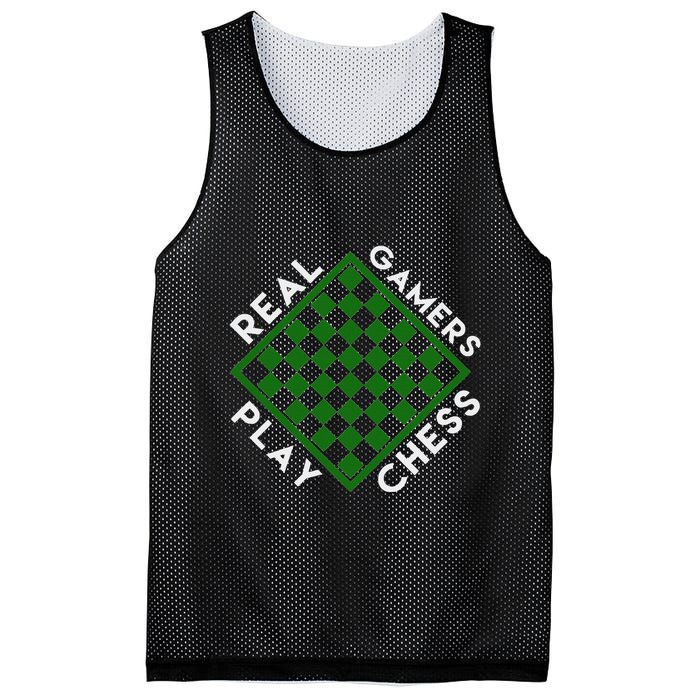 Chess Player Gift Real Gamers Play Chess Mesh Reversible Basketball Jersey Tank