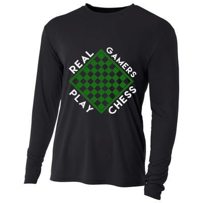 Chess Player Gift Real Gamers Play Chess Cooling Performance Long Sleeve Crew