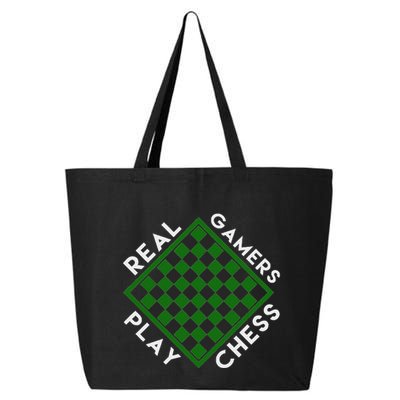 Chess Player Gift Real Gamers Play Chess 25L Jumbo Tote