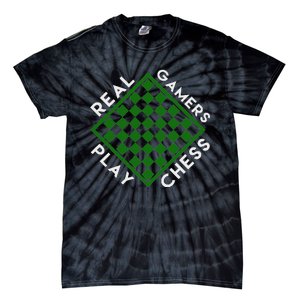 Chess Player Gift Real Gamers Play Chess Tie-Dye T-Shirt