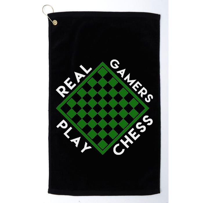 Chess Player Gift Real Gamers Play Chess Golf Towel
