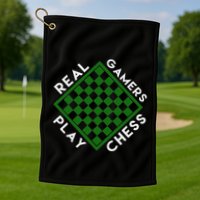 Chess Player Gift Real Gamers Play Chess Golf Towel