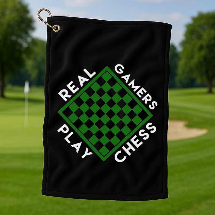 Chess Player Gift Real Gamers Play Chess Golf Towel