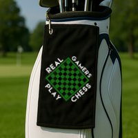 Chess Player Gift Real Gamers Play Chess Golf Towel