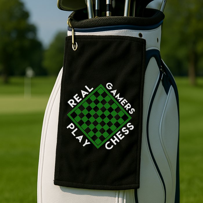 Chess Player Gift Real Gamers Play Chess Golf Towel