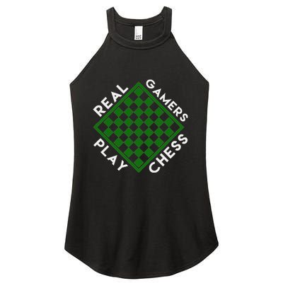 Chess Player Gift Real Gamers Play Chess Women's Perfect Tri Rocker Tank