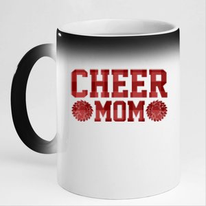 Cheerleader Pompom Graphic For Cheerleader Mom Cheer Mom Gift 11oz Black Color Changing Mug