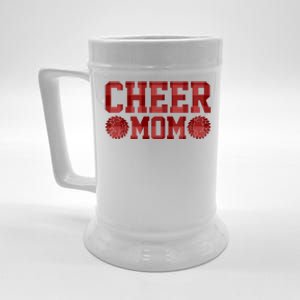 Cheerleader Pompom Graphic For Cheerleader Mom Cheer Mom Gift Beer Stein