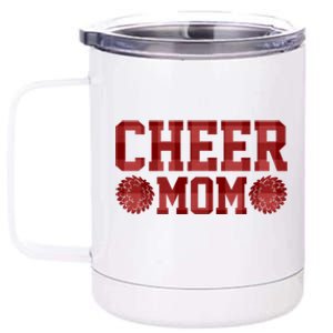 Cheerleader Pompom Graphic For Cheerleader Mom Cheer Mom Gift 12 oz Stainless Steel Tumbler Cup