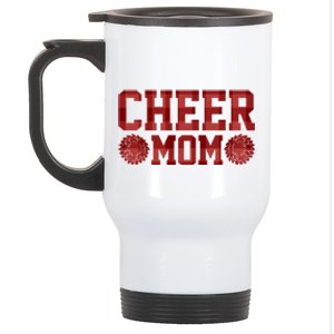 Cheerleader Pompom Graphic For Cheerleader Mom Cheer Mom Gift Stainless Steel Travel Mug