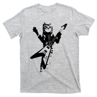 Cat Playing Guitar Musician Cat Lover Great T-Shirt