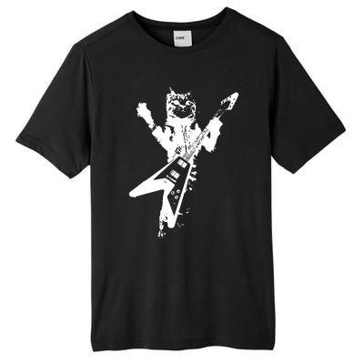 Cat Playing Guitar Musician Cat Lover Great Tall Fusion ChromaSoft Performance T-Shirt