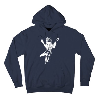 Cat Playing Guitar Musician Cat Lover Great Hoodie