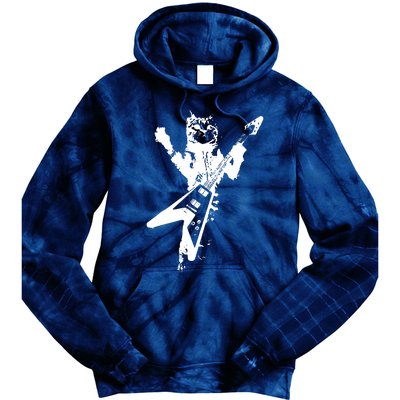 Cat Playing Guitar Musician Cat Lover Great Tie Dye Hoodie