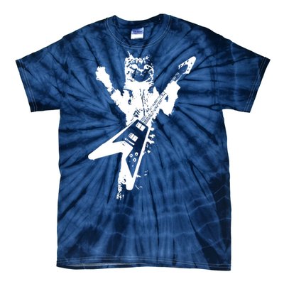 Cat Playing Guitar Musician Cat Lover Great Tie-Dye T-Shirt