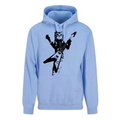 Cat Playing Guitar Musician Cat Lover Great Unisex Surf Hoodie