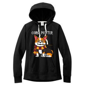 Corgi Potter Gift For Corgi Lovers Funny Pawter Dog Women's Fleece Hoodie