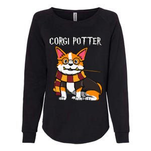 Corgi Potter Gift For Corgi Lovers Funny Pawter Dog Womens California Wash Sweatshirt