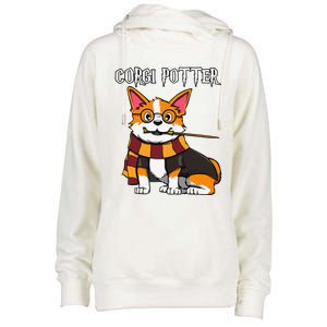 Corgi Potter Gift For Corgi Lovers Funny Pawter Dog Womens Funnel Neck Pullover Hood