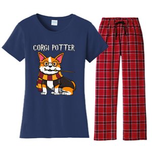 Corgi Potter Gift For Corgi Lovers Funny Pawter Dog Women's Flannel Pajama Set