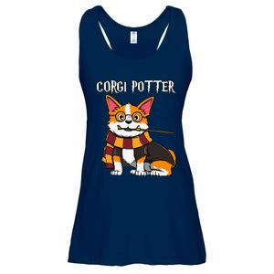 Corgi Potter Gift For Corgi Lovers Funny Pawter Dog Ladies Essential Flowy Tank