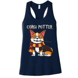 Corgi Potter Gift For Corgi Lovers Funny Pawter Dog Women's Racerback Tank