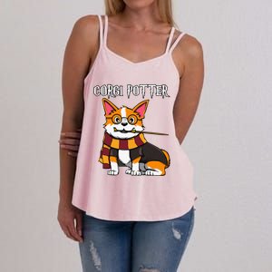 Corgi Potter Gift For Corgi Lovers Funny Pawter Dog Women's Strappy Tank