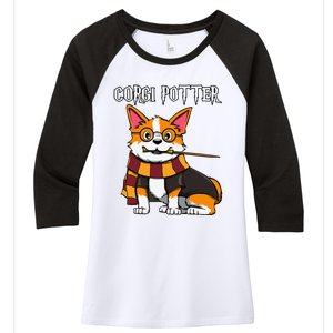 Corgi Potter Gift For Corgi Lovers Funny Pawter Dog Women's Tri-Blend 3/4-Sleeve Raglan Shirt