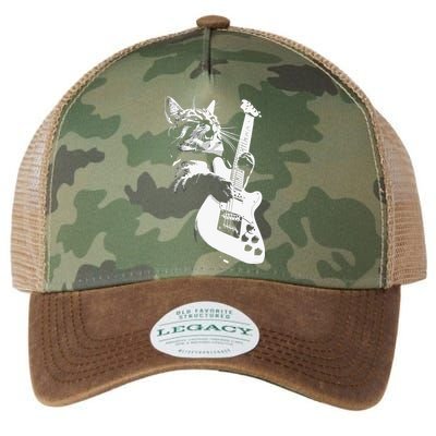 Cat Playing Guitar Legacy Tie Dye Trucker Hat