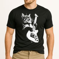 Cat Playing Guitar Cooling Performance Crew T-Shirt