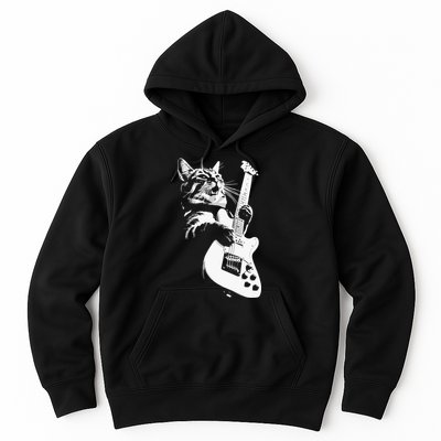 Cat Playing Guitar Hoodie