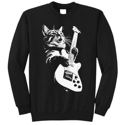 Cat Playing Guitar Sweatshirt
