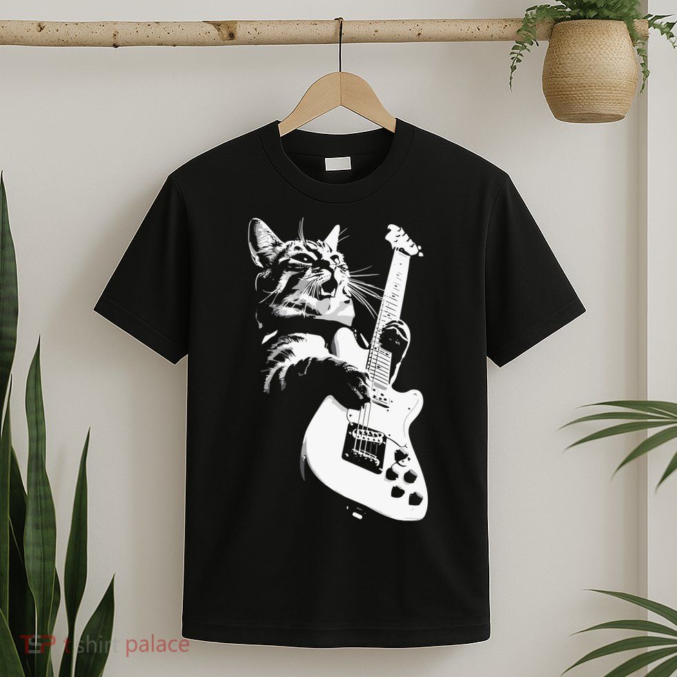 Cat Playing Guitar T-Shirt