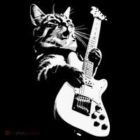 Cat Playing Guitar Tall T-Shirt